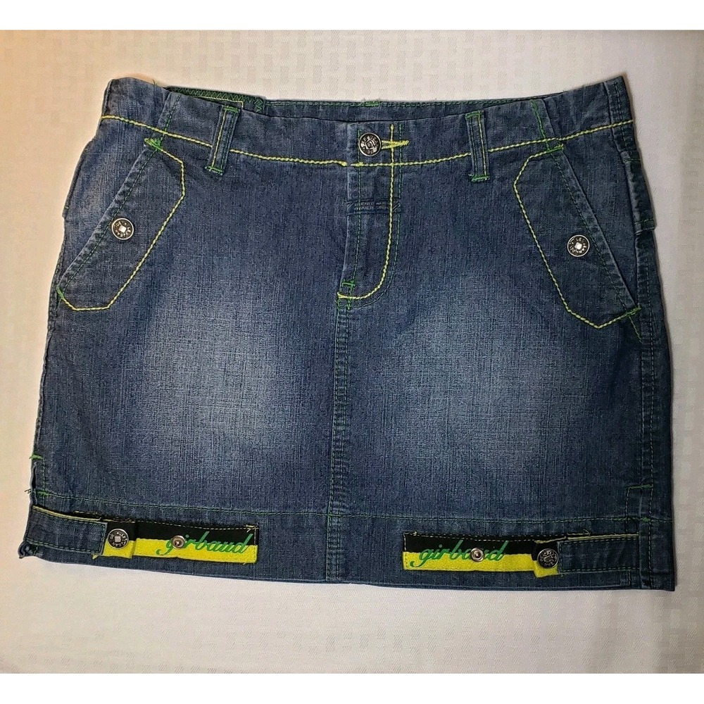 Marithe Francois Girbaud Womens Jean Skirt Size 27 Blue Mini Denim Casual